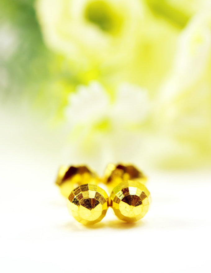 ต่างหู ทองคำแท้ ลายหมุดไพลิน หนัก 1 กรัม