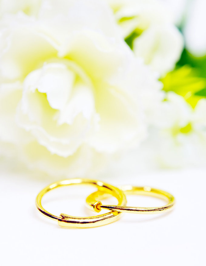 ต่างหู ทองคำแท้ ลายห่วงเรียบ หนัก 1/2 สลึง