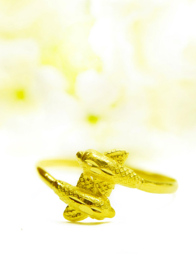 Ring two fish shape 1 g