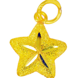 จี้ ทองคำแท้ รูปดาว 1 ตัว ตัดลาย หนัก 1 สลึง