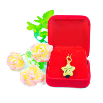 จี้ ทองคำแท้ รูปดาว 1 ตัว ตัดลาย หนัก 1 สลึง