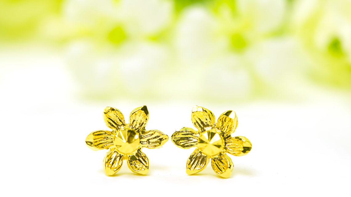 ต่างหู, ต่างหูหุ้ม, ทองสวย, ชุบทองคำแท้, ไม่ลอก, ไม่ดำ, ไม่คัน