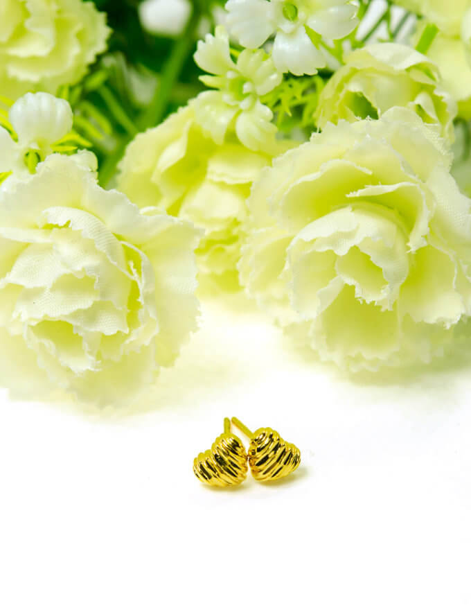 ต่างหู, ต่างหูหุ้ม, ทองสวย, ชุบทองคำแท้, ไม่ลอก, ไม่ดำ, ไม่คัน