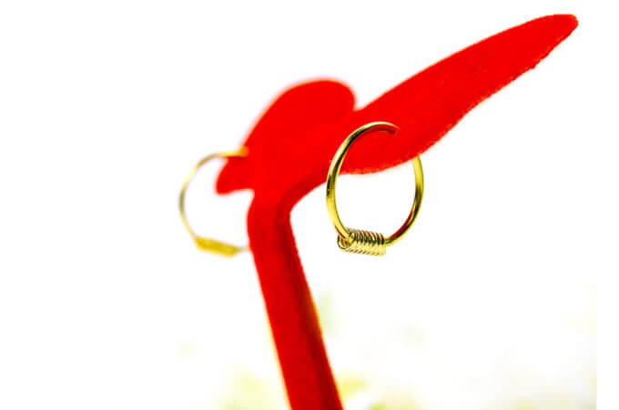 ต่างหู, ต่างหูหุ้ม, ทองสวย, ชุบทองคำแท้, ไม่ลอก, ไม่ดำ, ไม่คัน