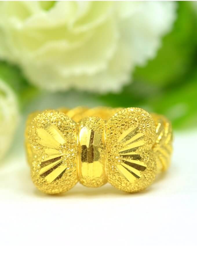 แหวน ทองคำแท้ ลายเปีย โบว์ หนัก 2 สลึง