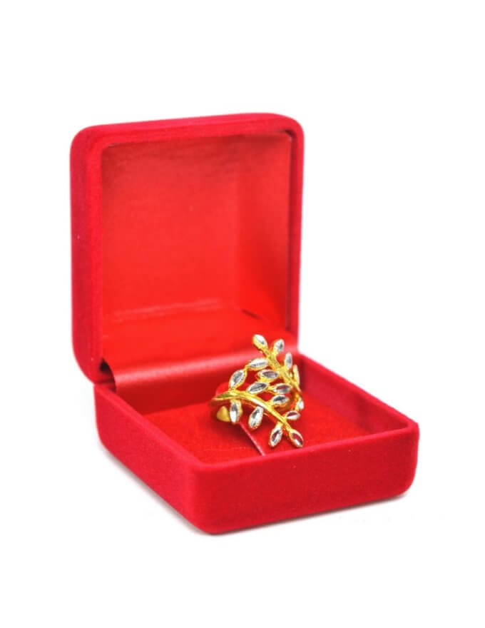 แหวน ทองคำแท้ ลายใบมะกอก สองกษัตริย์ หนัก 2 สลึง