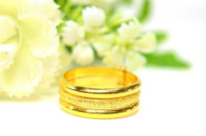 แหวน 1 สลึง  ทองคำแท้ ลายกิ๊บสามห่วง