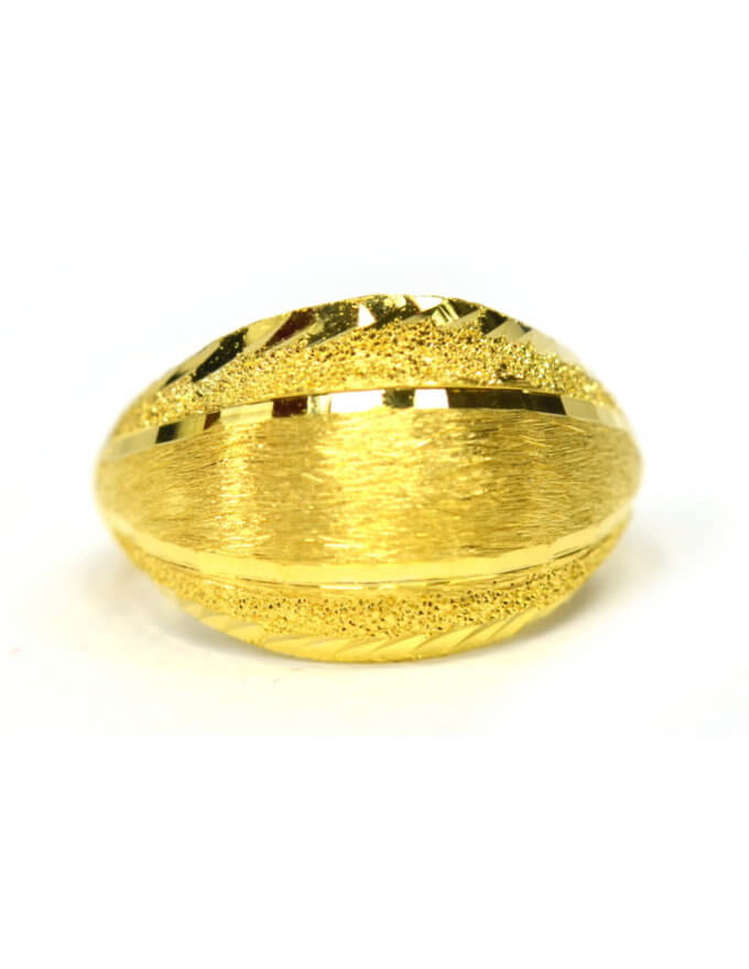 แหวน 1 สลึง ทองคำแท้ ลายเต่าไป๊ จิกเพชร ตัดลาย