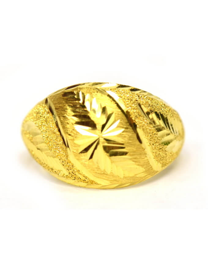 แหวน 1 สลึง ทองคำแท้ เต่าไป๊ ลาย ตัดลาย จิกเพชร