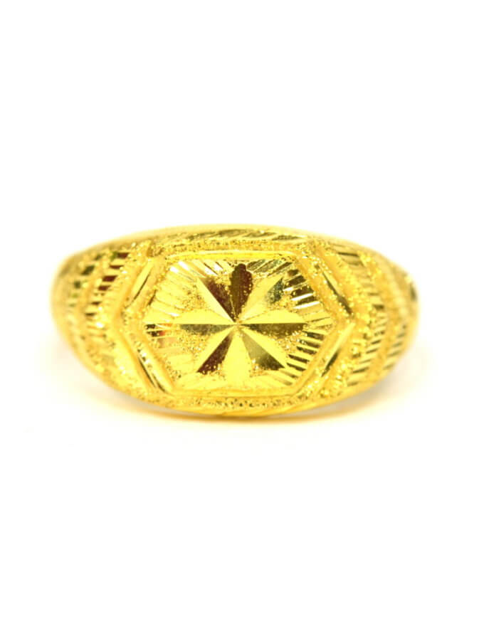 แหวน 1 สลึง ทองคำแท้ เต่าไป๊ จิกเพชร ตัดลาย