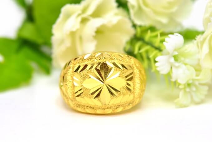 แหวน 1 บาท ทองคำแท้ ลายโปร่งเพชร