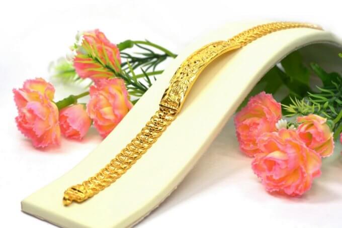 สร้อยข้อมือ ทองคำ 1 บาท ลายมังกรเลสคู่