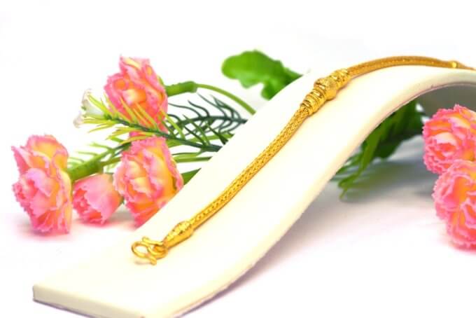 สร้อยข้อมือ ทองคำ 1 บาท ลายหกเสา สุโขทัย