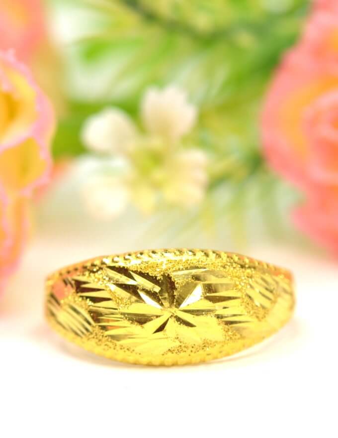 แหวน ทอง ครึ่ง สลึง ลาย เต่าไป๊ ตัดลาย ทองคำแท้