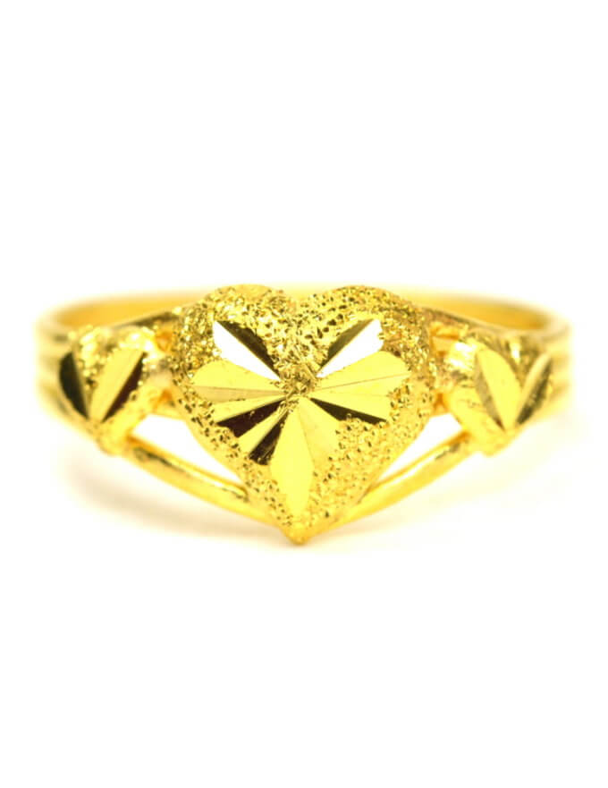 แหวน ทอง ครึ่ง สลึง ลาย แฟนซี หัวใจ ฉีด ตัดลาย ทองคำแท้